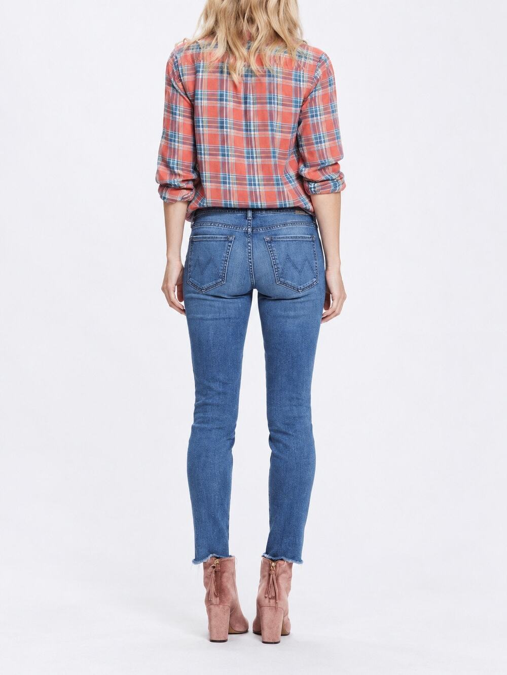 MOTHER The Looker Ankle Fray Groovin’ Skinny Jeans Size 24